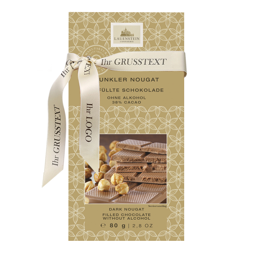 Lauensteiner Gefüllte Schokolade Dunkler Nougat