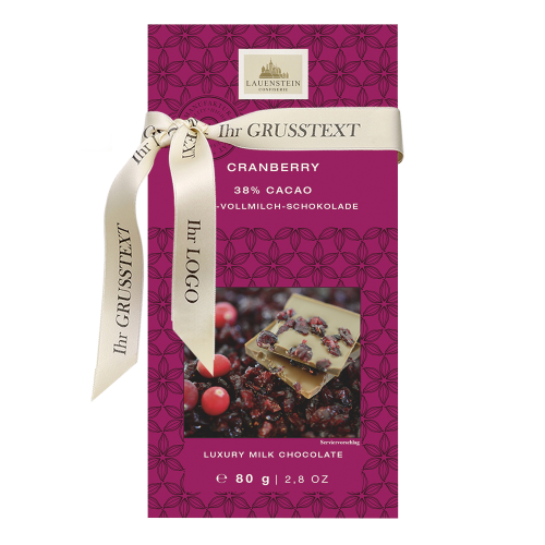 Lauensteiner Tafelschokolade Cranberry
