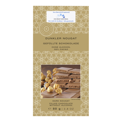 Lauensteiner Gefüllte Schokolade Dunkler Nougat