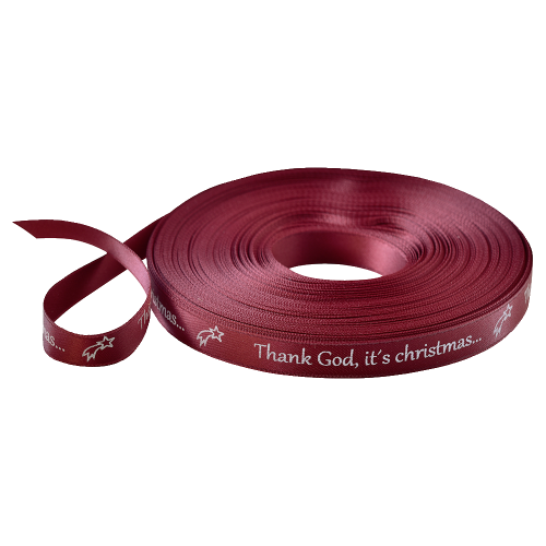 Ribbon 'Thank God, it's Christmas'