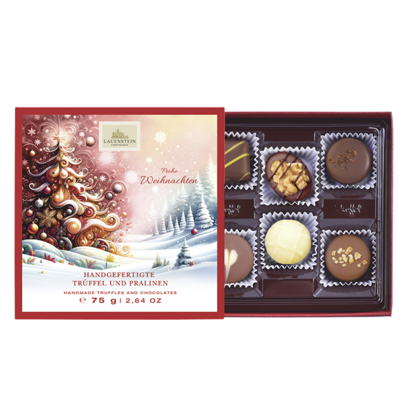 Weihnachtspräsent Trüffel und Pralinen
