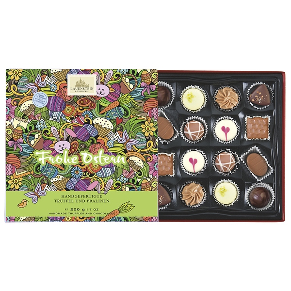 Osterpräsent Trüffel und Pralinen