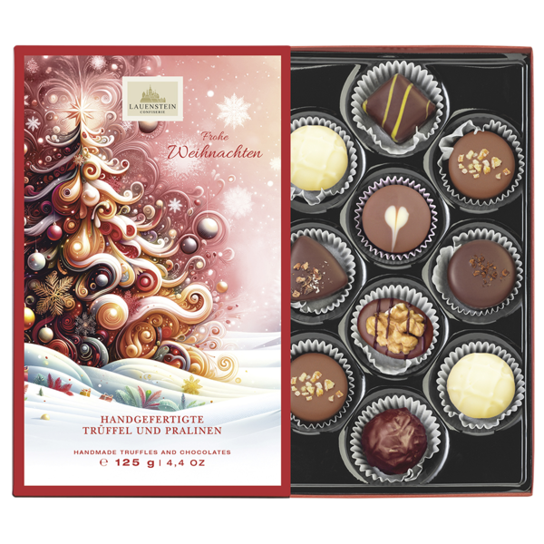 Weihnachtspräsent Trüffel und Pralinen