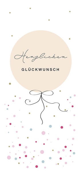 POSTKARTE Herzlichen Glückwunsch 