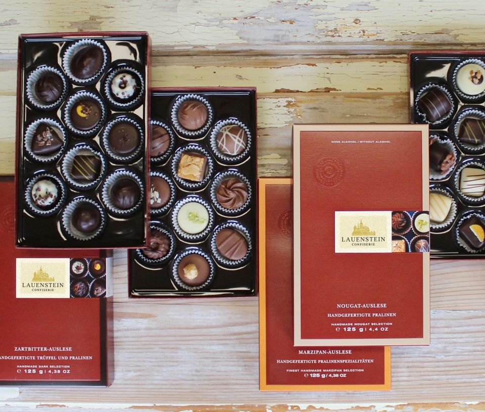 Klassische rote Lauenstein Pralinenbox