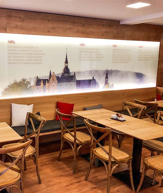 Café in der Fischbachsmühle nach Renovierung
